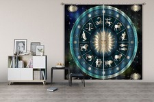 3D Circular Constellation ZHUA1539 Photo Curtain Window Blockout Fabric Amy 2023