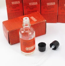 Vintage Lot of 6 Eumig Empty Film Cement Binding Glue Glass Bottles in Boxes