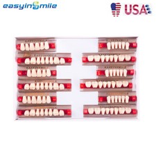 Dental Acrylic Resin Teeth Upper Lower Full Set Shade A1/A2/A3 DIY Denture False