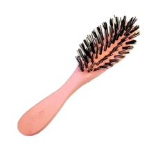 Avon Mini Flair Pink Brush Nylon Bristles Purse Size  Vintage Plastic Hair Care