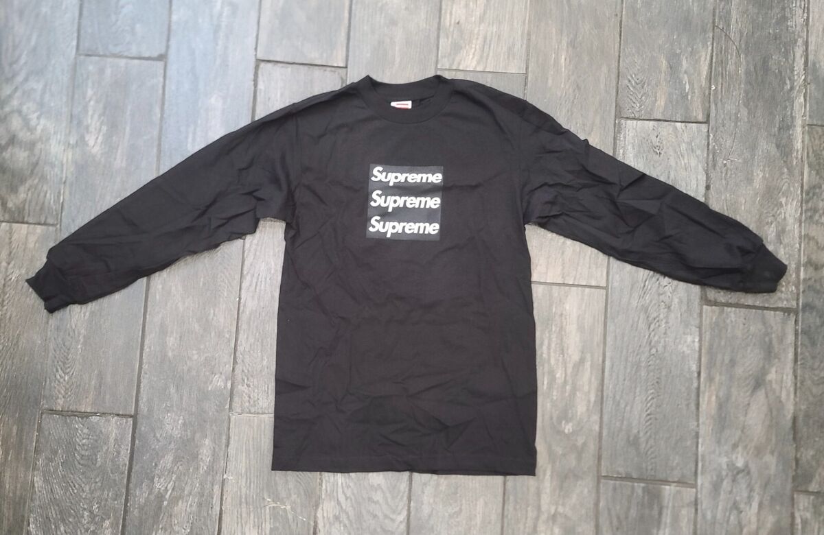 SUPREME X ASSPIZZA TRIPLE BOX LOGO LONG SLEEVE TSHIRT IN SUPREME X ASSPIZZA TRIPLE BOX LOGO LONG SLEEVE TSHIRT IN