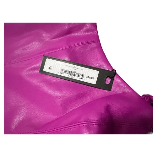 NEW New Vegan Leather Bodycon Mini Dress Size Medium Cocktail Party Pink Dress - Picture 2 of 5