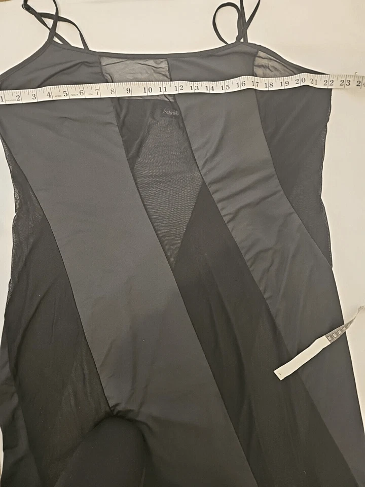 Vestido de noche Fredericks of Hollywood vintage sin cordones talla 2X malla correa ajustable Foto 2 de 4
