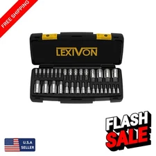 Portable 32-Piece HEX Bit Socket Set in Durable Case - Ideal for Professionals