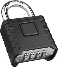 Heavy Duty Combination Padlock 4-Digit Weatherproof Lock for Gate Garage Shed