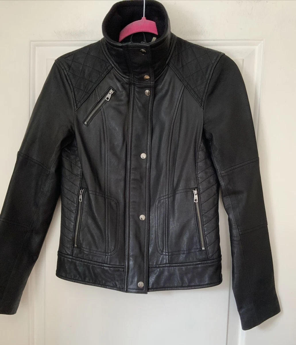 Cole haan women's top leather moto jacket