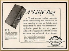 1904 c  Likly Bag Trunk  No 15 Suit Case Travel Baggage Print Ad
