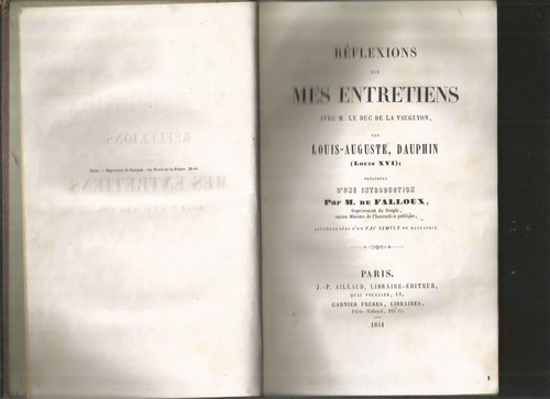 Réflexions sur mes entretiens avec M. Le Duc de la Vauguyon - Picture 2 of 2