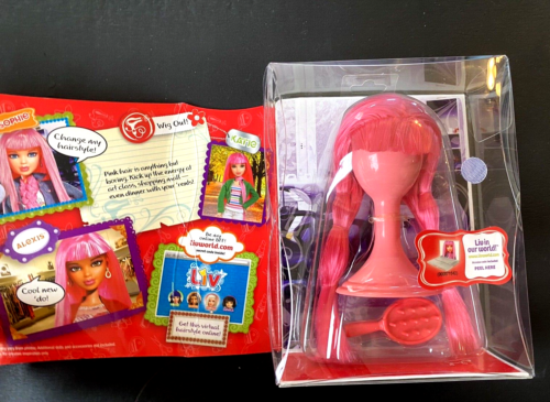 NIB Sealed Spin Master LIV Doll Hairstyle Pink Wig Hair New Box 2009