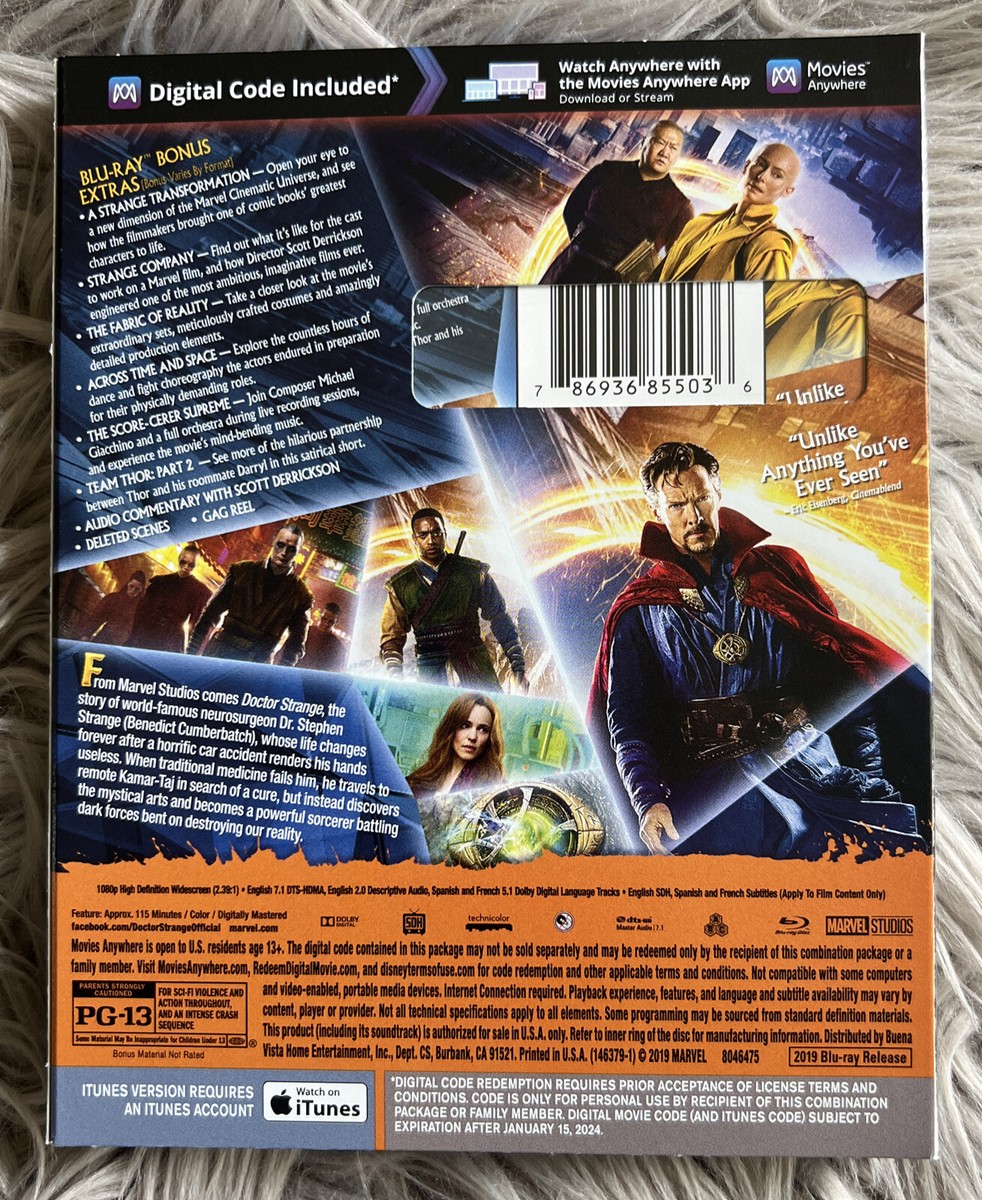 Marvel Studios Doctor Strange Blu ray Slipcover Movie Benedict