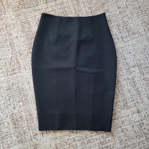 EUC Spanx Black Thick Stretch Pencil Cut Skirt Business Casual Workwear Skirt - Picture 2 of 12