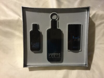Vintage LAGERFELD PHOTO 3PC set 4.2oz EDT spray+ A/S 30ml + 2.6oz DEO VERY RARE 