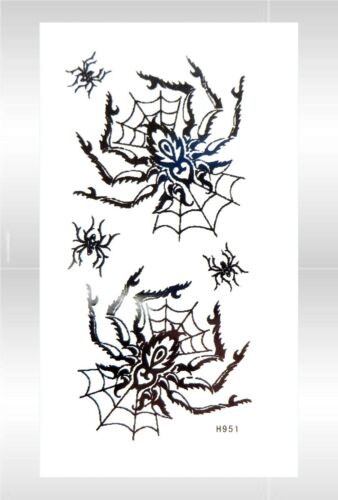  toile d'araignée tatouage temporaire fête faveurs sac remplissages - Photo 1 sur 3