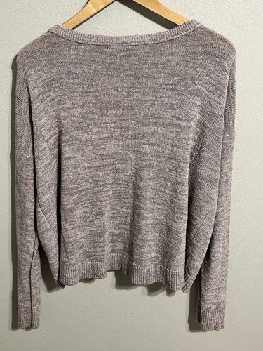 Knit Pink Metallic Baggy Sweater Women’s Size XL American Eagle - Picture 6 of 9