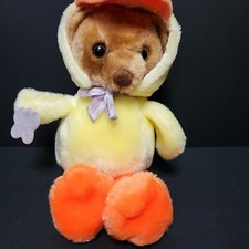 Vintage Russ Plush Bear in Duck Costume Luv Pets Ducky Bear 12" With Tag