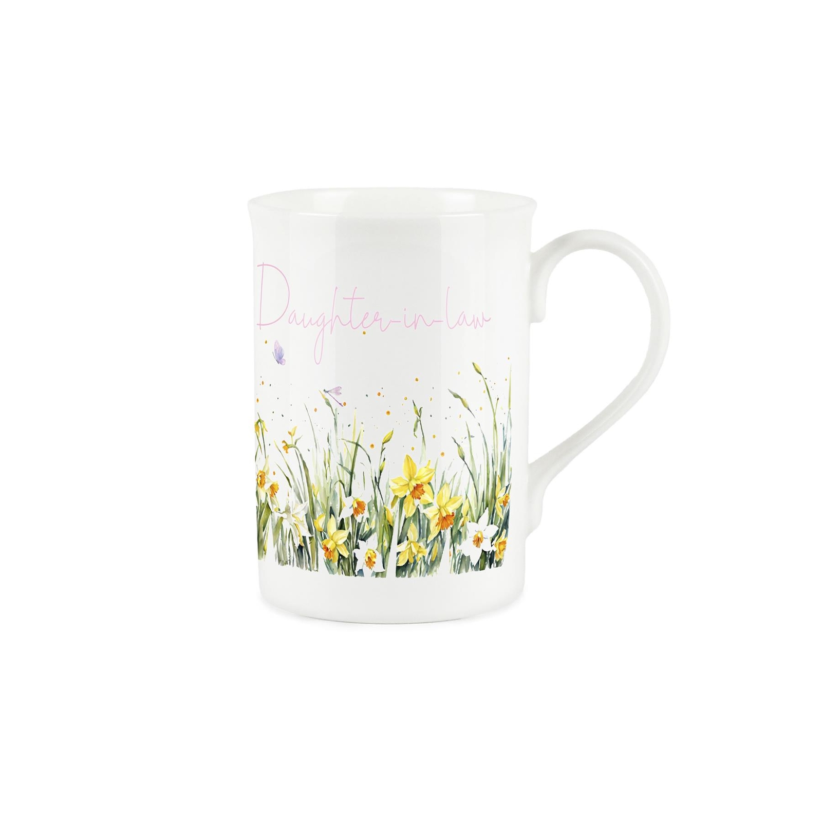 Spring Daffodils Daughter in Law Mug - Yellow & Pink Bone China Cup Gifts