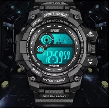 Military style Army Men’s Digital sports watch with Alarm Stopwatch and timer
