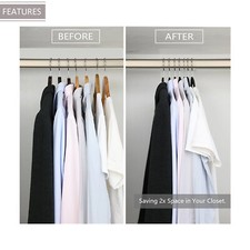 Velvet Flocked Coat Hangers Clothing Clothes Curved Tie Bar Slim Thin Non Slip  — image 2
