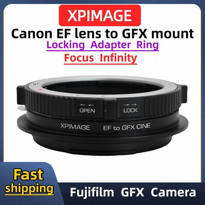 XPIMAGE Locking Adapter for CANON EF Lens to Fujifilm G-mount Camera EF-GFX II