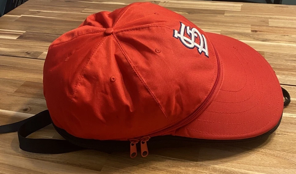 Редкий винтажный St Louis Cardinals бейсбольная шляпа в форме рюкзак MLB красный - Изображение 2 из 4