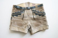 Kurze Lederhose Pfadfinder speckig Eichlaub Haelson Student echt Vintage Gr.46