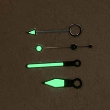 13MM GMT Watch Hand Set Green Luminous Watch Accessories for NH34/35 Movement