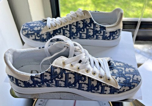 Dior Low Walk n Dior Logo Sneakers Women’s Size 8.5 US) Logo Shoes - Picture 20 of 20