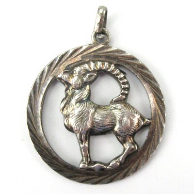 Sternzeichen Anhänger STEINBOCK Silber (geprüft) Horoskop Capricorn Silver Charm