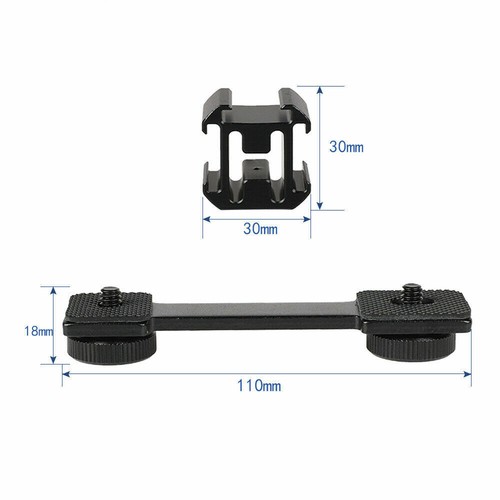 Triple Cold Shoe Extension LED Mic Mount Plate for Zhiyun Smooth OSMO Mobile - Picture 9 of 9
