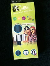 Selfie Stick with Shutter Button Hype Black Handle Apple IOS Android 4.3 New