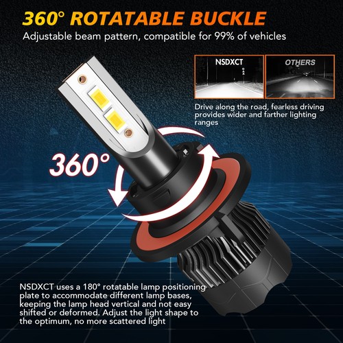 For Dodge Ram 1500 2500 3500 2006 2007 2008 2009 LED Headlight Fog Light Bulb M8 - Imagen 7 de 16