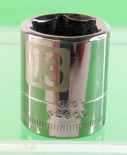 Craftsman 13mm 1/4" Drive Shallow 6 Point Socket G2D 34609 - MADE IN USA - Picture 2 of 5