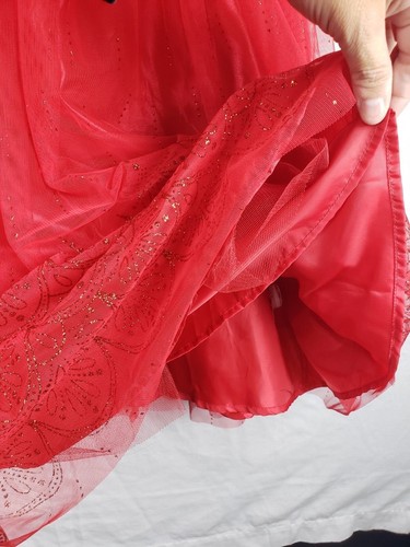 Cherokee Girls  XL 14-16 Christmas Holiday Red Dress With Sparkles Sleeveless  - Picture 12 of 14