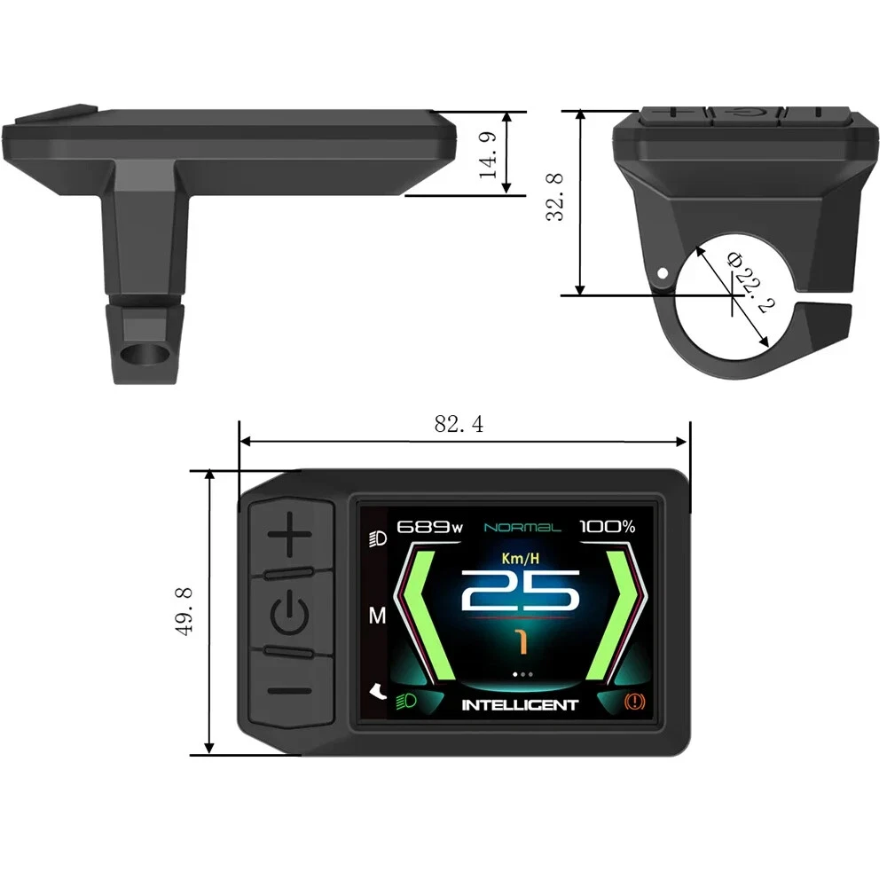 Ebike 600C Display w/ CAN protocol for Bafang mid drive Motor BBS01 BBS01 BBSHD - Picture 3 of 12