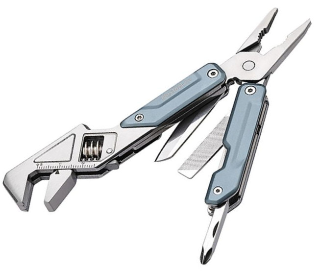 NexTool W2 Light Wrench Multitool Standard Tools Blue Stainless Belt Sheath