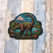 Brachiosaurus Patch Iron-on Applique Dinosaur Badge, Dino, T-rex, Prehistoric