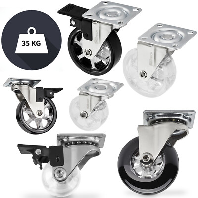 SO-TECH  Design-Möbelrolle Ø 35 - 75 mm Lenkrolle Transportrolle Tischrolle