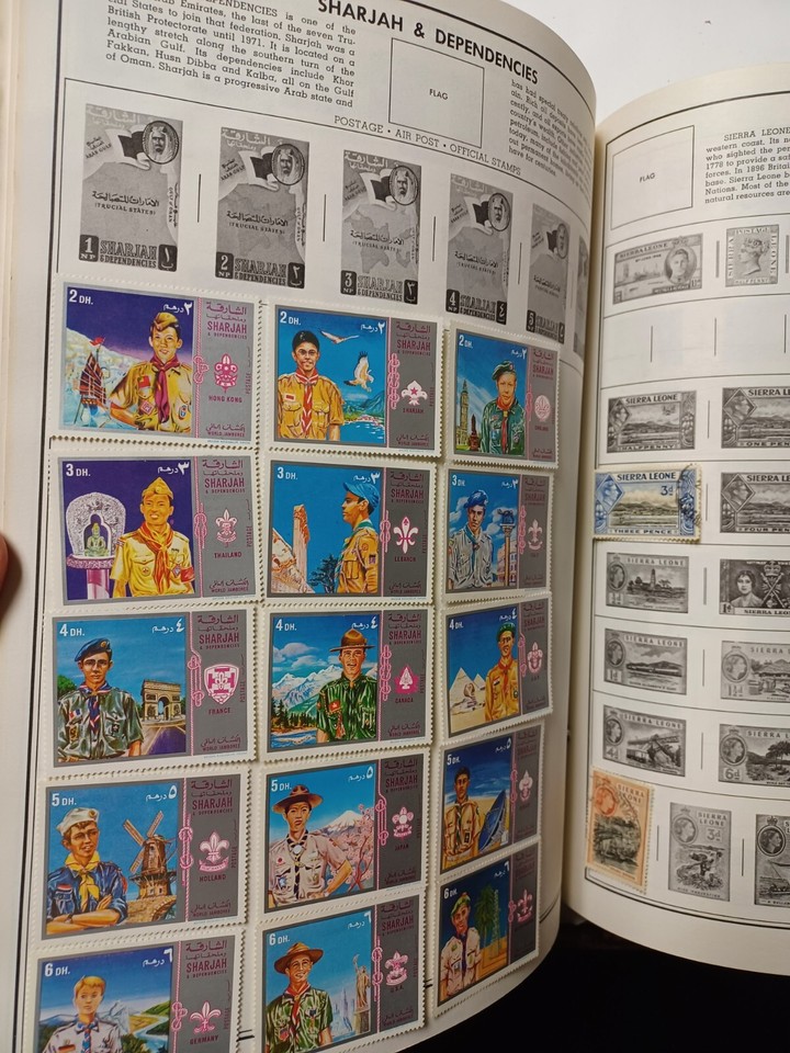 HUGE SENIOR STATESMAN World Stamp Album Almost 8,000 Stamps ...