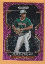 Alex McFarlane Miami Hurricanes 2022 Prizm Draft Picks Pink Velocity #122