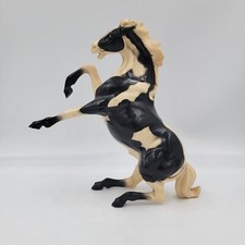 Hartland Rearing Fighting Mustang Stallion Black Pinto Horse Black And White