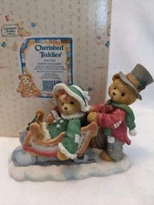 Enesco Cherished Teddies "Lindsey and Lyndon" Special 1996 Fall Exclusive, NIB