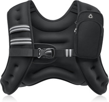 ZELUS Weighted Vest, 6Lb/8Lb/12Lb/16Lb/20Lb/25Lb/30Lb Weight Vest with Reflectiv