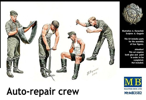 AUTO-REPAIR CREW 4 FIG WWII 1/35 MASTER BOX 3582 DE - Bild 1 von 8
