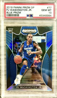 2019-20 Panini PJ Washington Jr. Silver Blue Prizm Rookie RC PSA 10 Gem Mint