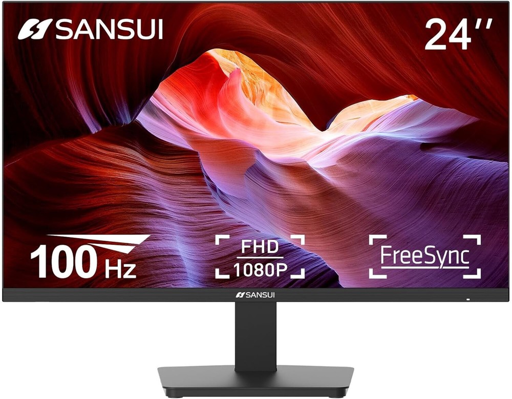 SANSUI 24 inch 100Hz Ultra-Slim PC Monitor ES-24F2  HDMI Cable Included