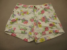 BULLHEAD Size 5 Womens Floral Cotton Blend Zip Fly Pockets Denim Mom Shorts 676
