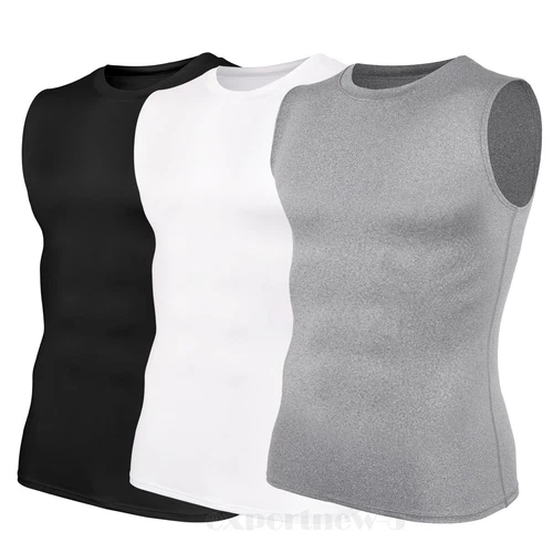 Gilet dimagranti uomo sport abbigliamento attivo top shapewear camicia compressione body shaper - Foto 13 di 36
