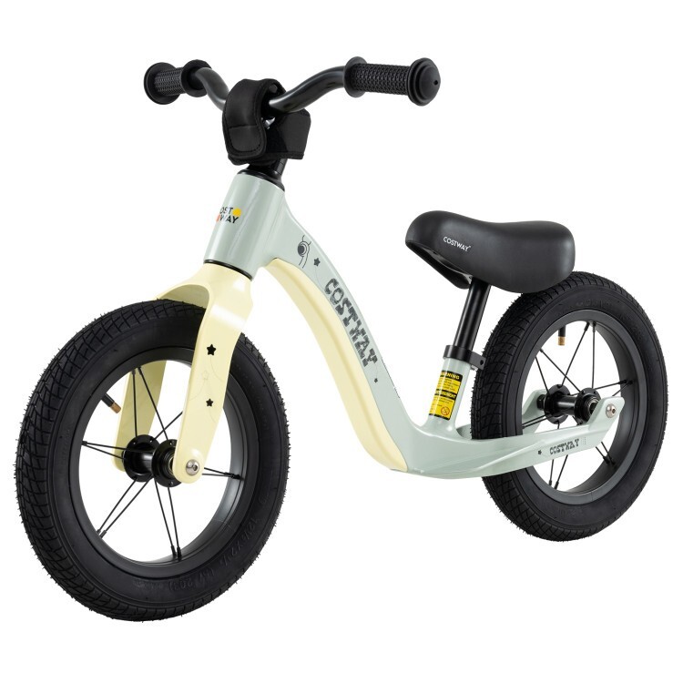 12" Kids Balance Bike & Adjustable Height Seat Rotatable Handlebar 36+ Month Old