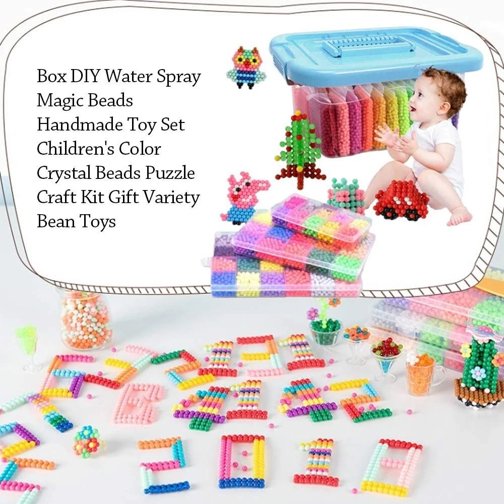 Toy Set Magic Beads Variety Bean Toys Puzzle Crystal Beads Craft