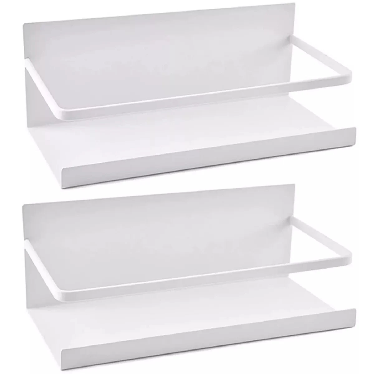 KOVOT Set of 2 Magnetic Spice Racks For Kitchen, Refrigerator White